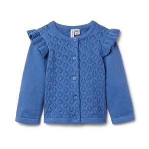 Janie and Jack 3-6 months blue sweater cardigan